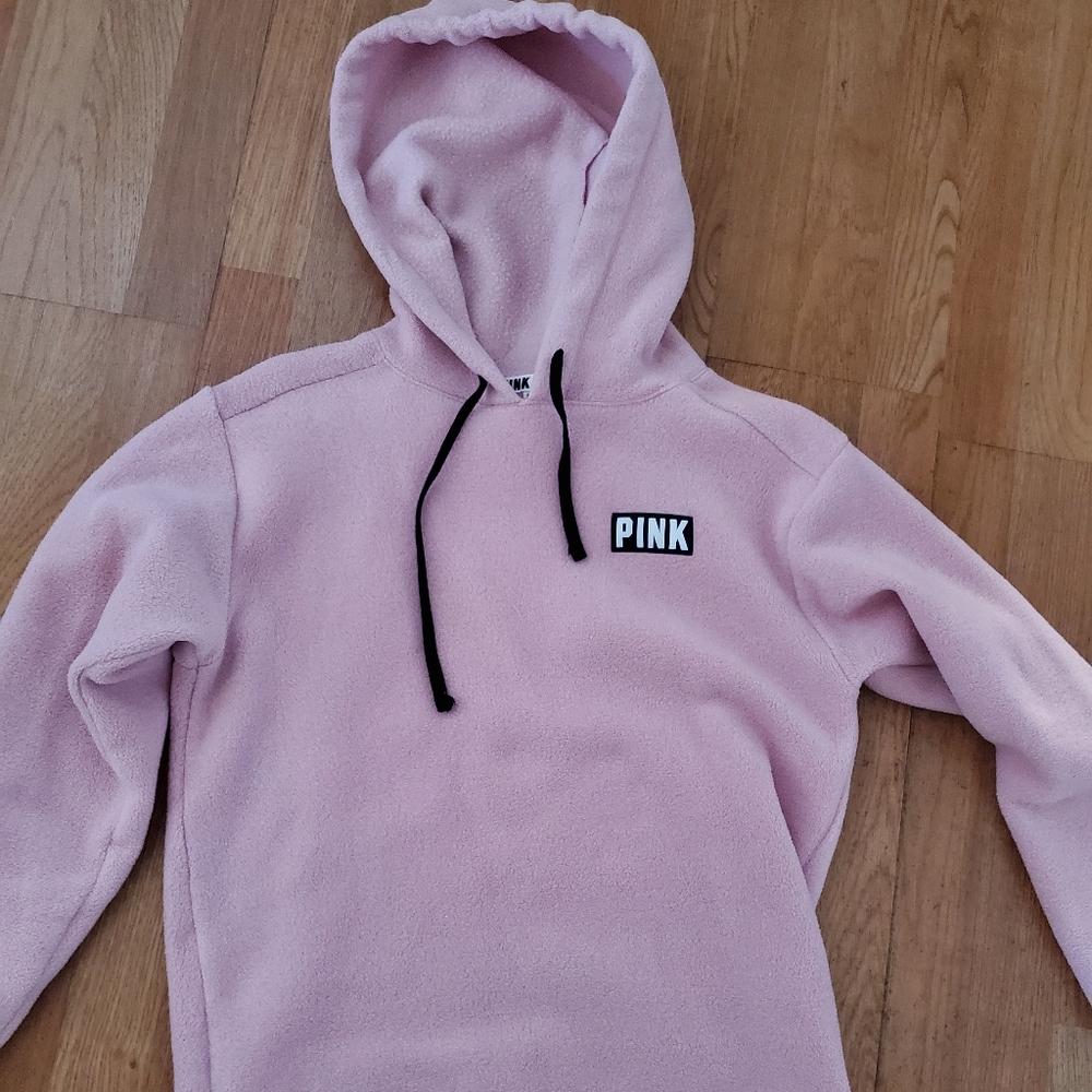 Pink polar fleece sweater